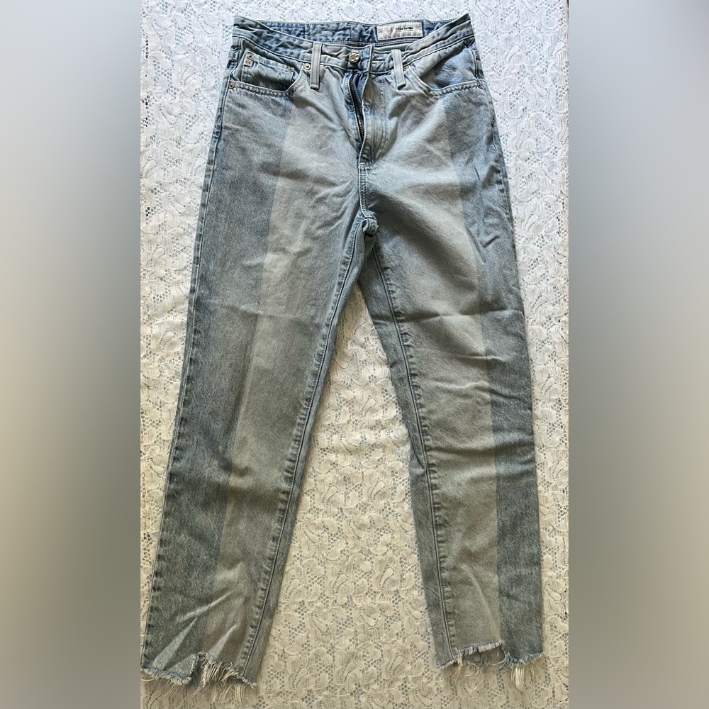 AG-ED DENIM Adriano Goldschmied two toned light blue jeans